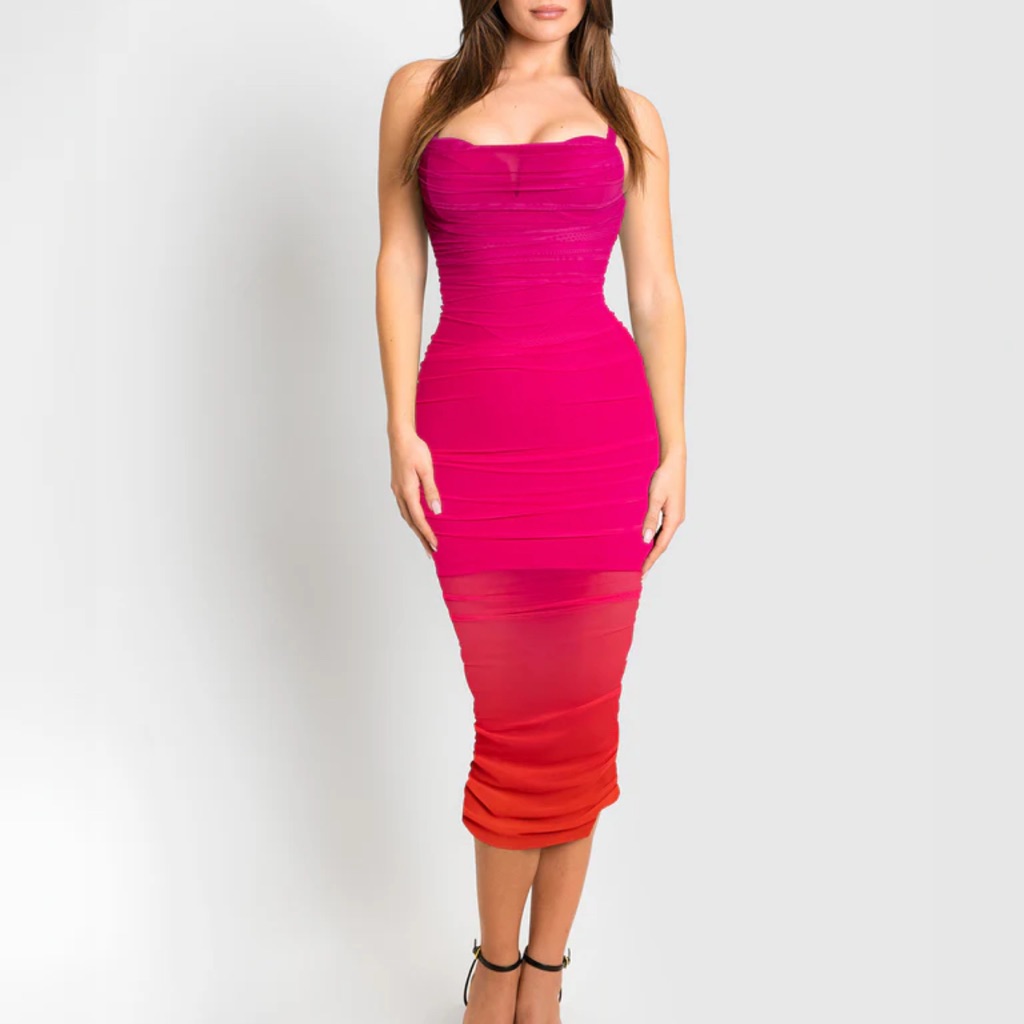 Mesh Column Dress